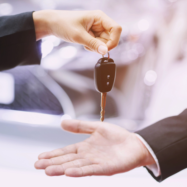 Handing over car keys
