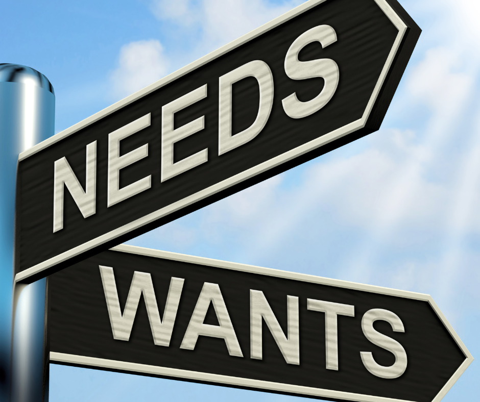 wants vs needs