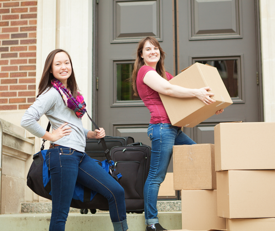 College roommates moving in