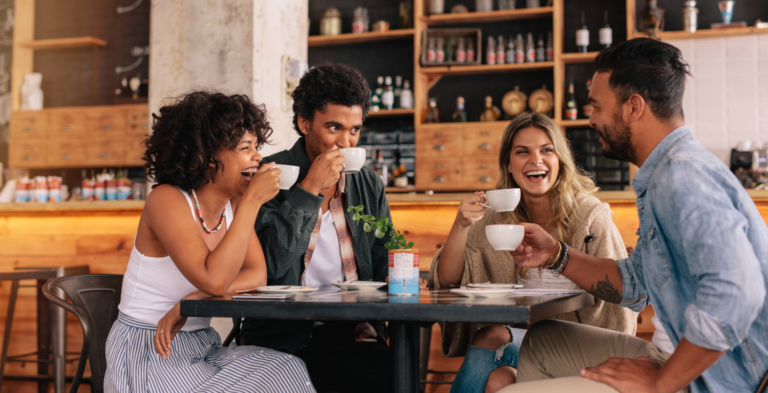 Friends out for coffee